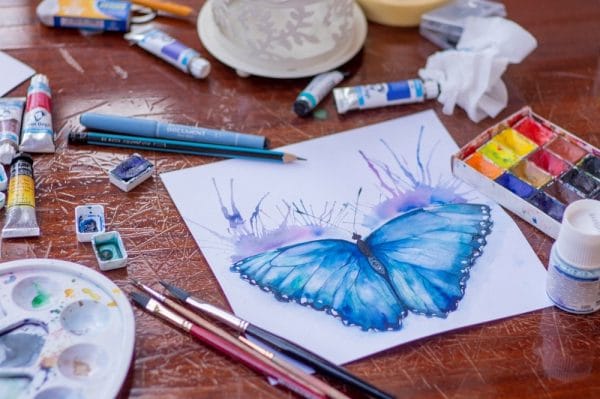 美术课上画的蝴蝶